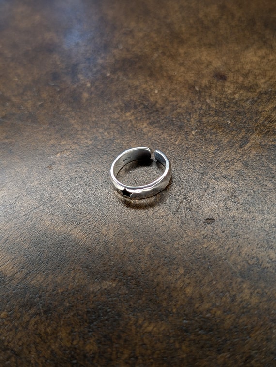 Anillos De Plata De Ley 925 Mujer Anillo Plata Ley 925 Ajustable Mujer - Negro, Estructurado, Abierto, SRI619 Anillo Abierto Estructura Anillos De Plata De Ley 925 Mujer Anillo Plata Ley 925 Ajustable Mujer - Negro, Estructurado, Abierto, SRI619 Anillo Abierto Estructura