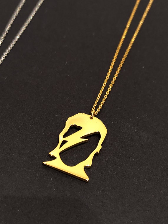 David Bowie Aladdin Sane Pendant and Chain (925 Silver) Premium Gift Rock and Roll Jewellery Sterling David Bowie High Quality