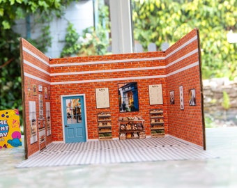 Download & Home Print Play set - " Bakery "  Ideal for Home Printing -A4 Paper Craft -  dollhouse, 3.75" Action Figures,