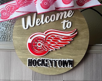 Detroit Red Wings Welkom bij Hockeytown-deurhanger