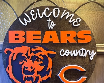 Chicago Bears-welcome to bears country Door Hanger