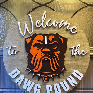 Cleveland Browns-Welcome To The Dawg Pound Door Hanger