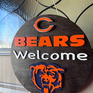 Chicago Bears-Welcome Türschild
