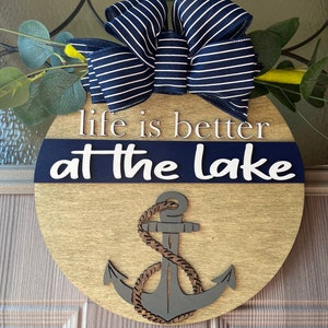 Das Leben ist besser am See-Türhänger