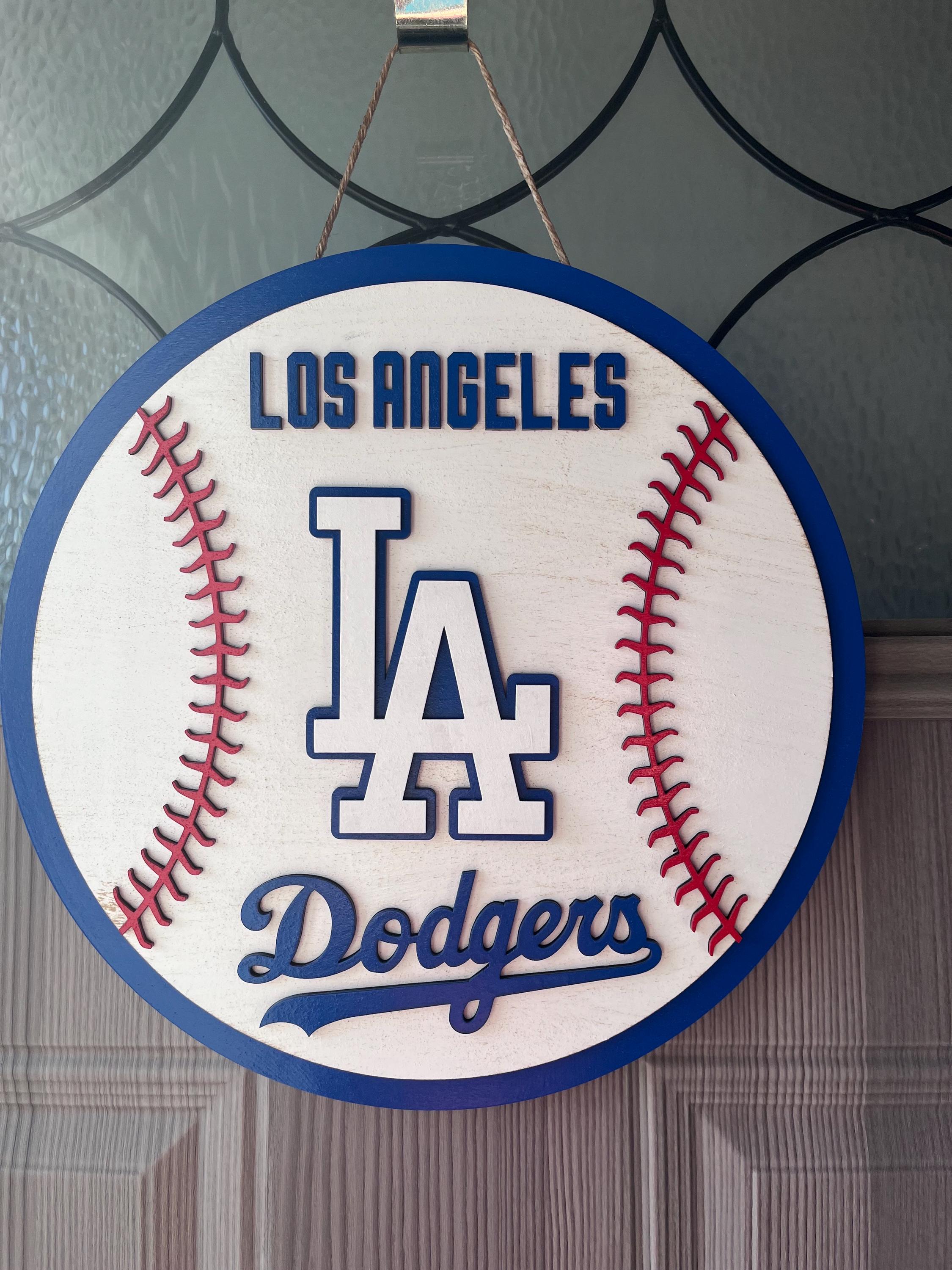 Los Angeles Dodgers- Baseball Door Hanger - Etsy