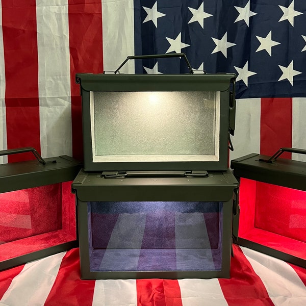 A UNIQUE gift to give yourself or others. Shadow Box Ammo Can - "Shammo-Box" -  Display cherished items and accomplishments in style!
