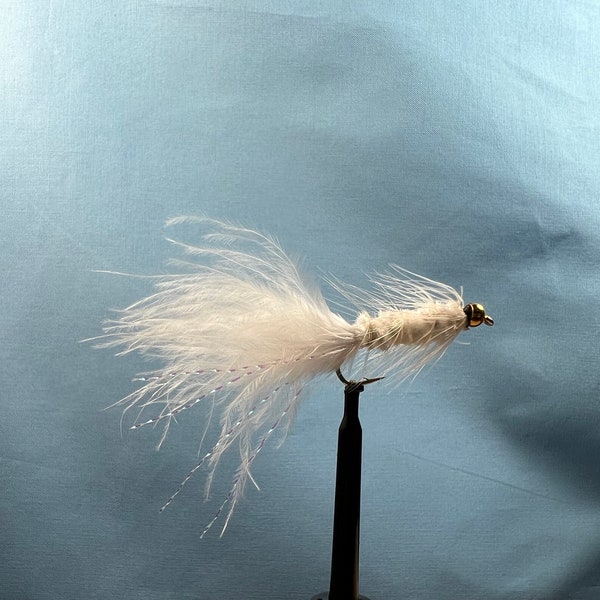 Tungsten Bead Head White Woolly Bugger 6,8,10,12