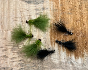 6pcs Tungsten Jig Head Micro Woolly Bugger