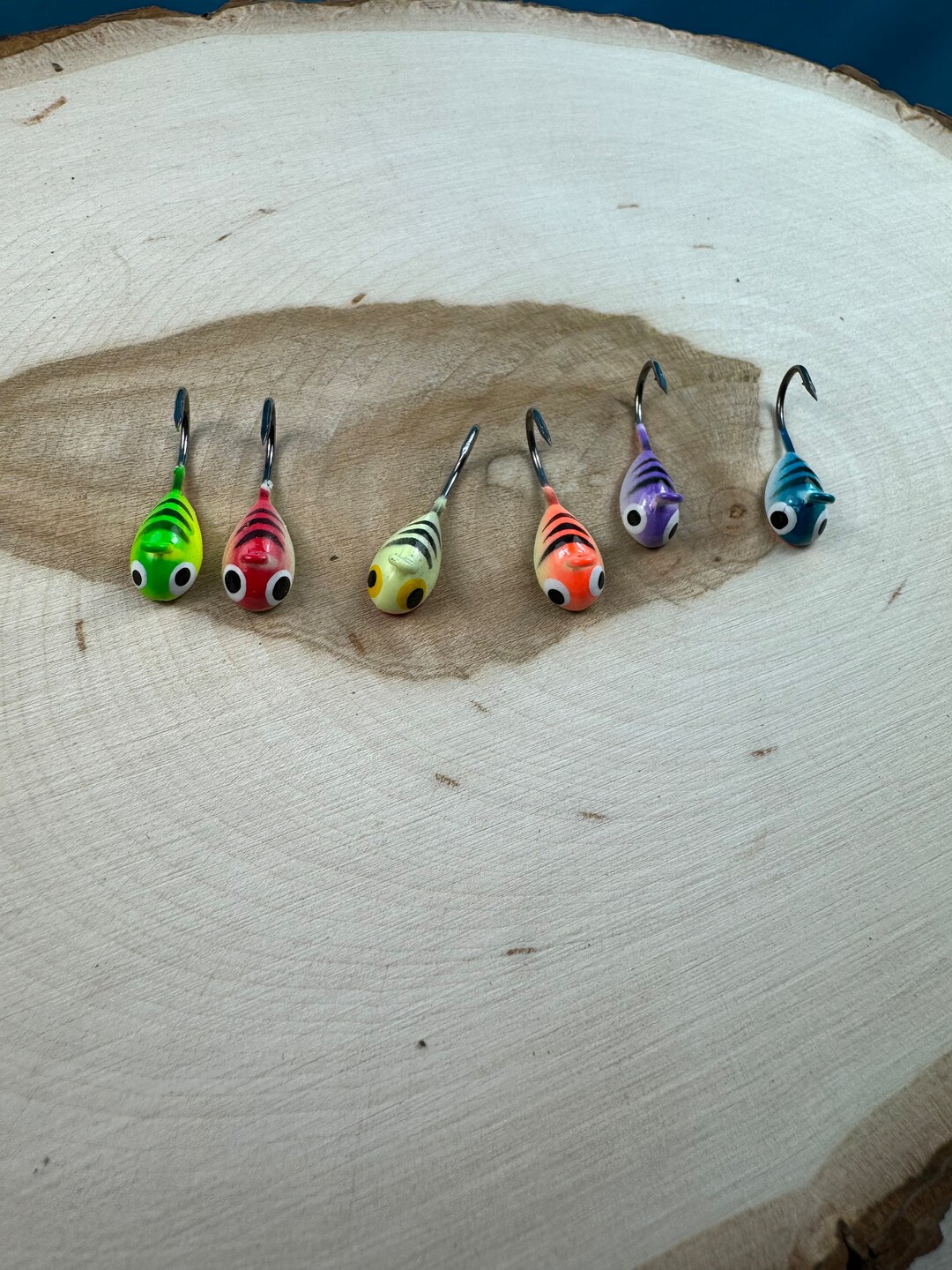 6 Pcsice Fishing Jig Kit, Pan Fish, Blue Gill and Crappie Ice Jigs Etsy