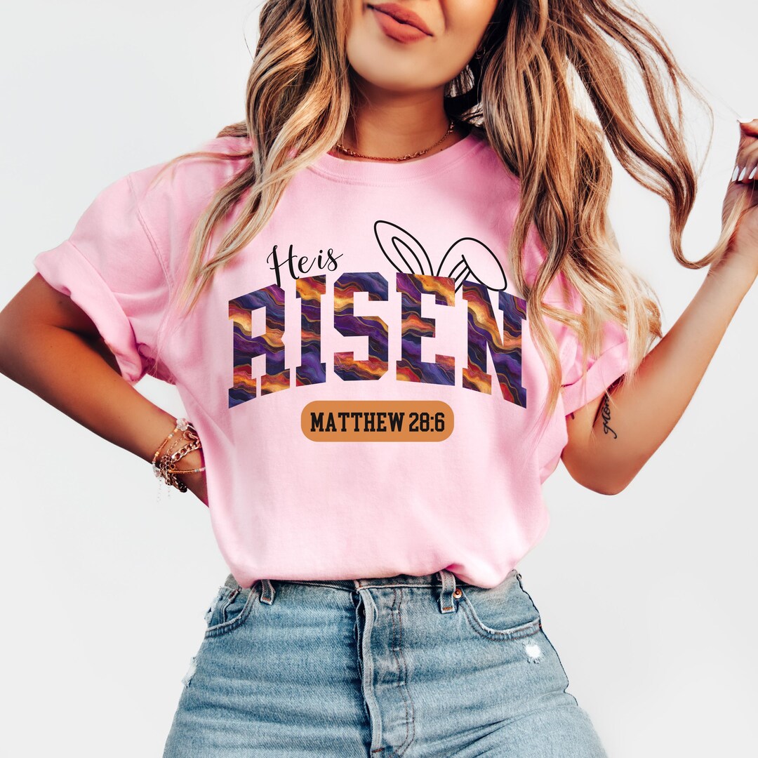 He Is Risen Comfort Color Tee main image 1