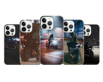 Étui de protection moto Biker Housse moto adaptée pour iPhone 14 Pro, 13, 12, 11, XR, 8+, 7 et Samsung S23, S22, A53, A51, Huawei P20, P30 Lite