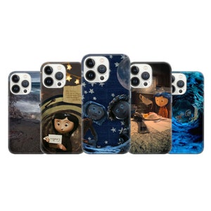 Coraline Phone Case Cartoon Character Cover fit for iPhone 15 Pro Max, 14 Plus, 13, 12, 11, XR, XS & Samsung S23, S22, A54, A53, Pixel 8, 7