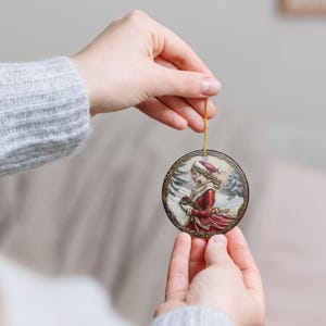 Vintage Christmas Ornament - Holiday Decoration, Festive Gift, Home Decor, Tree Ornament, Winter Scene