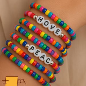 Personalized Name Bracelet: Custom Stretch Friendship Bracelet