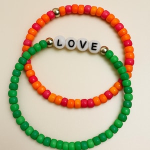 Tylor Swift,Personalized Name Bracelet – Custom Letter Beads – Minimalist Gift for Her – Handmade Jewelry Beaded Word Bracelet colorful