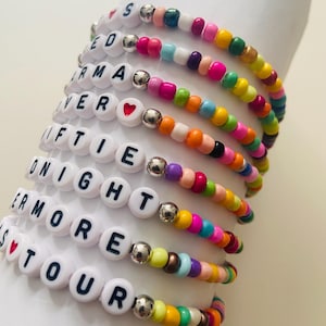 Pulsera de la amistad con nombre personalizado: pulsera de cuentas personalizada, regalo de cumpleaños