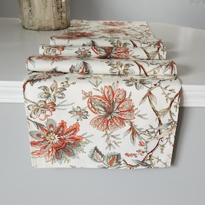 Camino de mesa con flores de otoño, camino de mesa de otoño, decoración elegante para el hogar, camino de mesa de Acción de Gracias, decoración de otoño para el hogar, regalo de inauguración de la casa