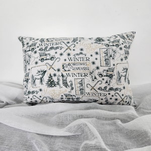 Wintergreen Christmas Pillow Cover | Elegant Home Decor, Pillow Covers, Interchangeable Pillow Covers, Merry Christmas Pillow Cover