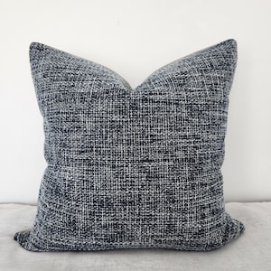 Navy Gray Mix Pillow Cover | Elegant Home Decor, Pillow Covers, Interchangeable Pillow Covers, Neutral Home Decor