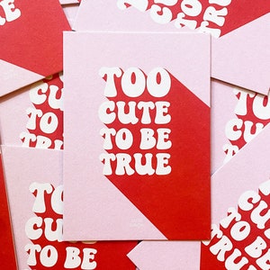 Too Cute To Be True || Moderne Postkarte / Grußkarte / Geburtstagskarte