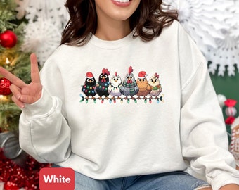 Christmas Bird Sweatshirt, Funny Christmas Sweatshirt, Cute Winter Sweatshirt, Holiday Sweaters for Women, Winter Sweater, Christmas Sweater