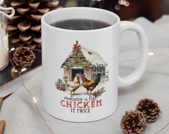 Christmas Chicken Coffee Mug, Best Selling Item, Most Popular Mug, Christmas Chicken Coffee Cup, Trending on Etsy, Unique Cute Chicken Gift