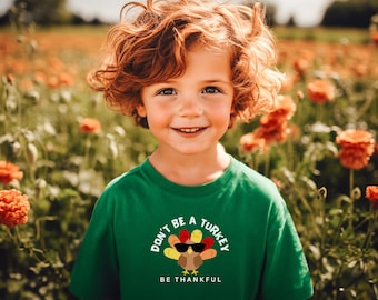 Kids Thanksgiving Shirt, Funny Kids Tee Shirt, Kids Turkey Shirt, Youth Thankful Tee Shirt, Kids Thankful Tee Shirt, Funny Youth Tee Shirt