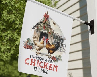 Chicken Yard Banner, Chicken Christmas Yard Sign, Funny Chicken Yard Flag, Chicken Christmas Gifts Popular Chicken Gifts, Popular Chicken