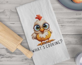 What's Cooking Tea Towel Most Popular Kitchen Tea Towels Gifts under 20 Trending Now Gifts Animal Lovers Funny Chicken Lovers Home Decor