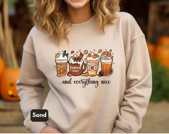 Pumpkin Spice Sweatshirt, Fall Pumpkins Sweatshirt, Fall Leaves Sweatshirt, Cozy Fall Sweatshirt, Pumpkin Spice Shirt, Caramel Latte Shirt