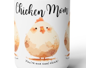 Tazza per mamma pollo, regalo divertente per mamma pollo, tazza da caffè per mamma pollo, regalo di compleanno per mamma pollo, tazza per mamma pollo, tazza per pulcino alla moda, regali per gli amanti dei polli