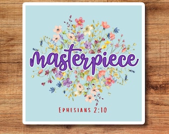 God's Masterpiece Magnets Ephesians 2 10 Floral Fridge Magnets Garden Lovers Most Popular Gifts Friends Bible Verse Christian Happy Gifts