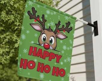 Reindeer Yard Banner, Christmas Reindeer Sign, Funny Reindeer Yard Flag, Funny Christmas Garden Gifts, Popular Animals, Happy Ho Ho Ho Gifts