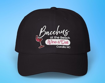 Custom Bacchus at the Beach 100% Cotton Black Hat