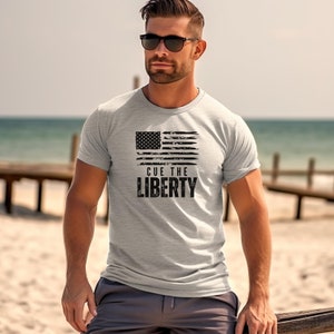 Liberty Shirt, Liberty Tee shirt, Patriotic Shirt, USA Shirt, Flag Shirt, Patriot Shirt, Gift for Him, American Flag Tee Shirt, Gift for Dad