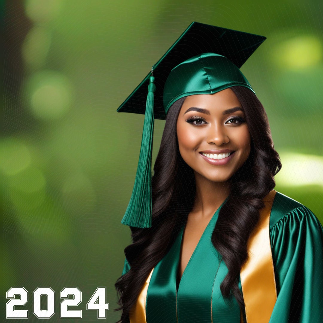 Graduated Model African American, Grad Models, PNG Files, Digital Downloads, Graduation ...