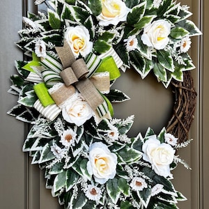 Everyday Wreath, Welcome Wreath, Year-Round Door Decor, Farmhouse Entryway Wreath, Rustic Home Decor, Entryway Decor, Outdoor Wreath