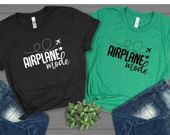 Camisa modo avión, sudadera modo avión, camisa de viaje, camisa de vacaciones, camisas de viaje para mujer, regalo para viajero, regalo de aventurero