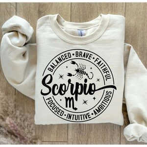 Zodiac Astrology Sweatshirt, Custom Horoscope Shirt, Scorpio Birthday Gifts, Zodiac Scorpio Shirt, Birthday Gift for Scorpio , Astrology Tee