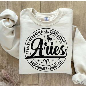 Zodiac Astrology Sweatshirt, Custom Horoscope Shirt, Aries Birthday Gifts, Zodiac Aries Shirt, Birthday Gift for Aries, Astrology Lover Gift