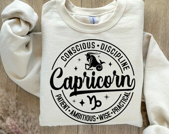 Zodiac Astrology Sweatshirt, Custom Horoscope Shirt, Capricorn Birthday Gifts, Zodiac Capricorn Shirt, Birthday Gift for Capricorn,Astrology