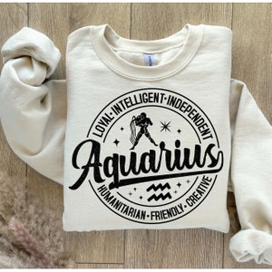 Zodiac Astrology Sweatshirt, Custom Horoscope Shirt, Aquarius Birthday Gifts, Zodiac Aquarius Shirt, Birthday Gift for Aquarius , Aquarius