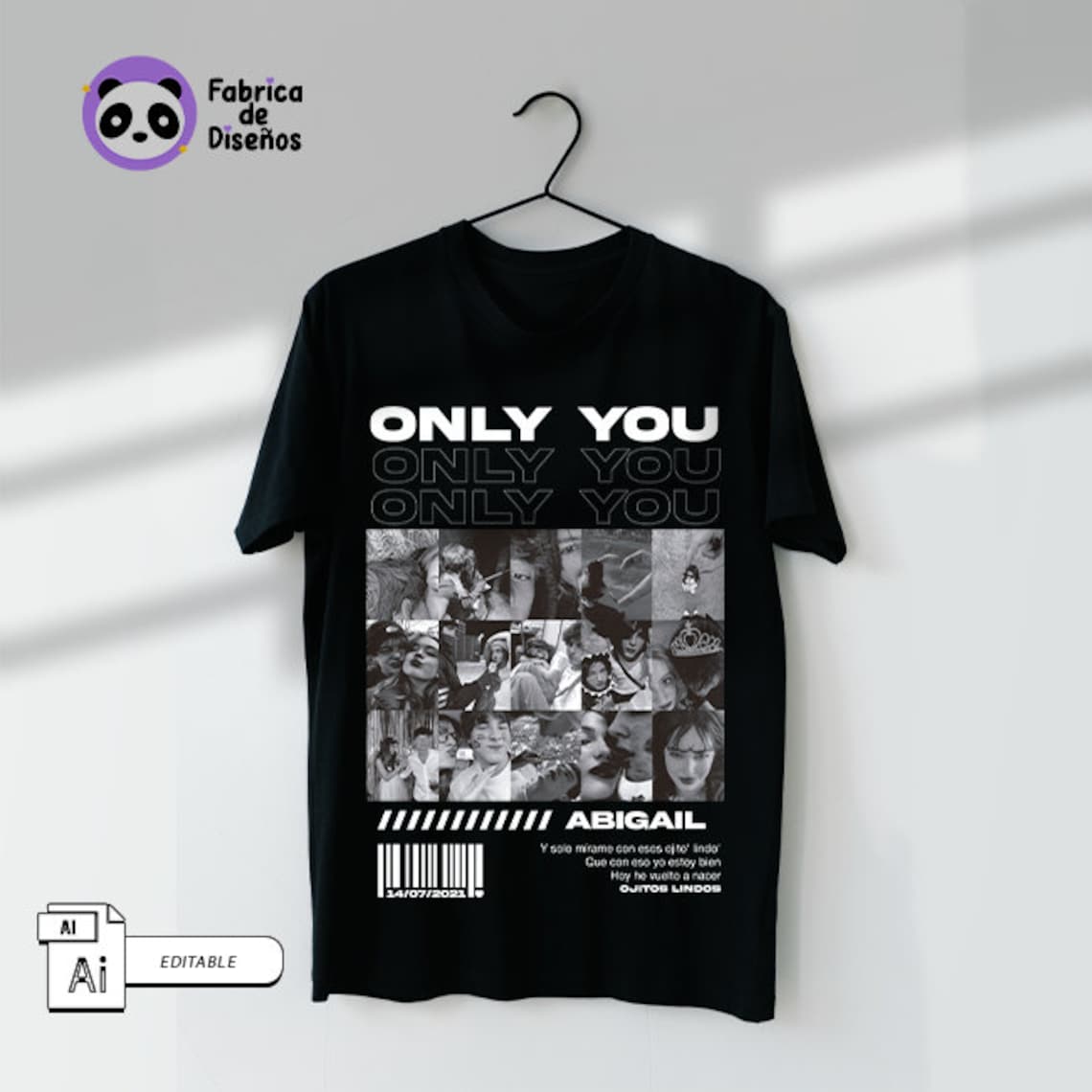 Only You / Girlfriend / Diseño editable para camisa / San valentin ...