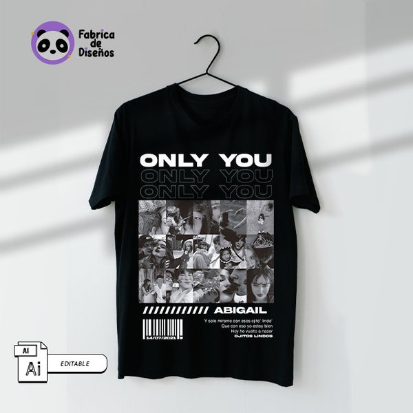 Only You / Girlfriend / Diseño editable para camisa / San valentin