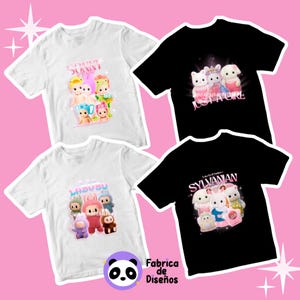 Diseño para camisa labubu y Sonny Angel Ternurines Sylvanian Cute Kawaii Imagen Png Rosa