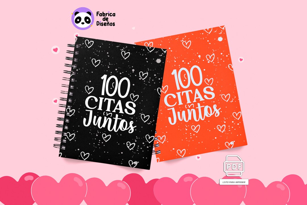 Libro Álbum 100 citas juntos, San valentin, media carta, archivo