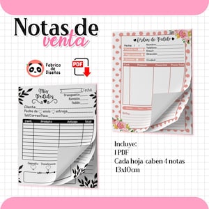 Plantilla Nota de venta Flores