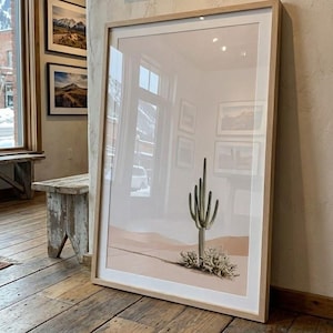 Saguaro Cactus Wall Art: Southwestern Desert Landscape Print