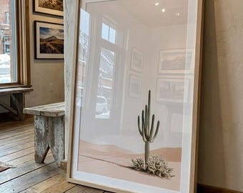 Saguaro Cactus Wall Art: Southwestern Desert Landscape Print