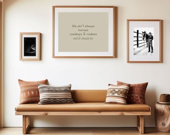 Cowboys, Rodeos & Horses Framed Art Print: Southwestern Western Decor
